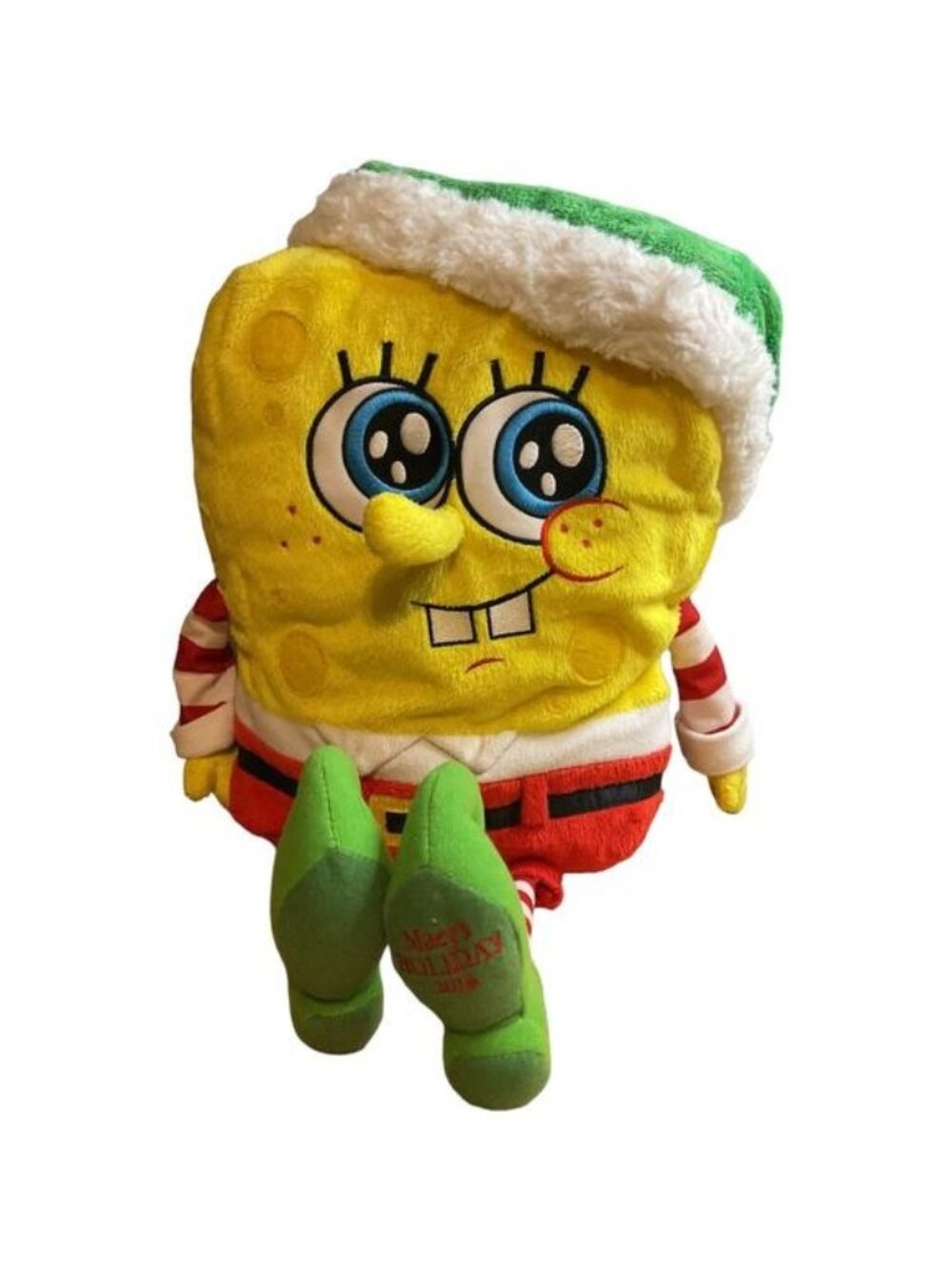 Macys 2014 SpongeBob Holiday Elf 17" Plush Toy Christmas Kidcore